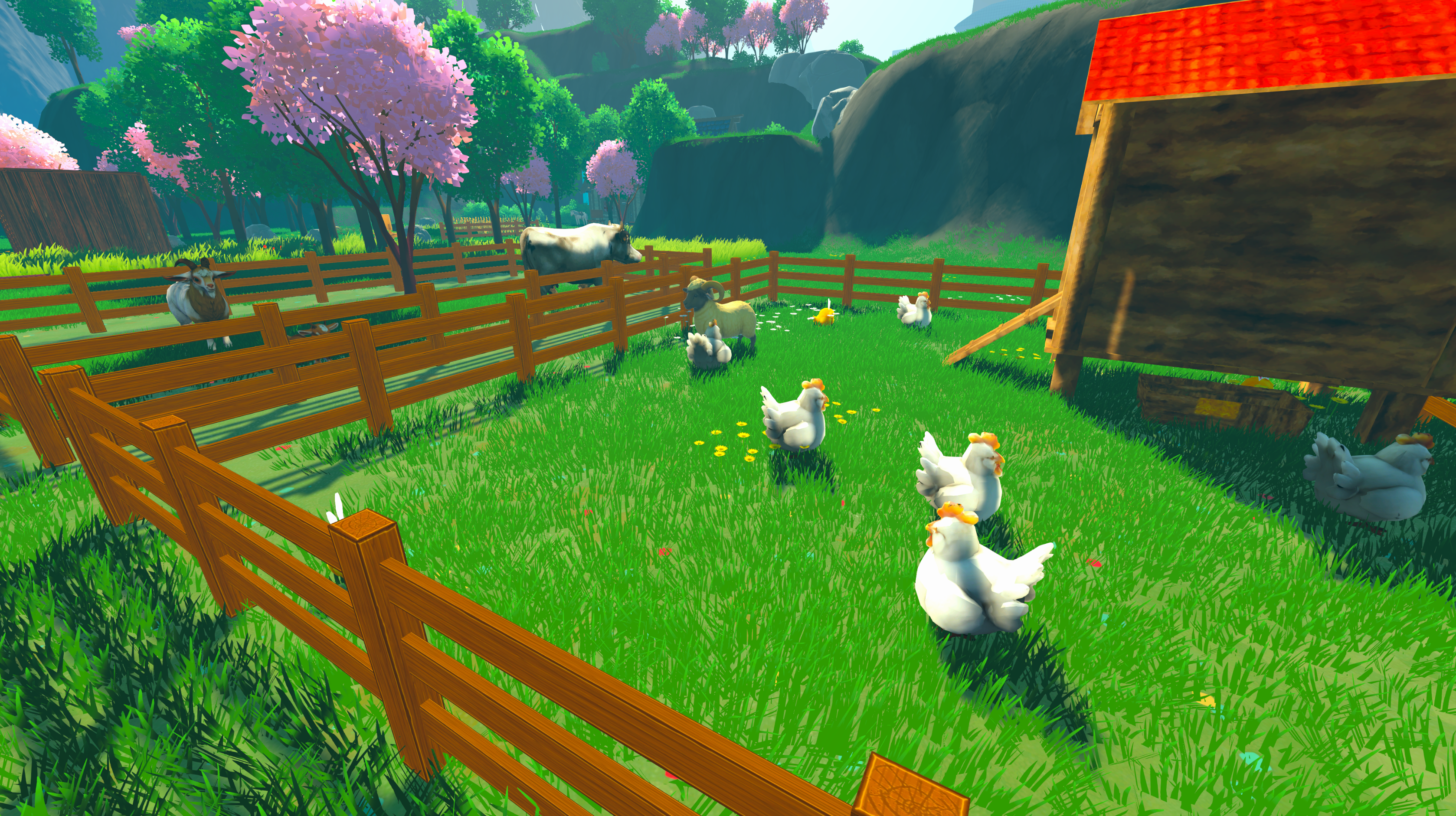 Dewlight Horizon farm animals and pasture screenshot.
