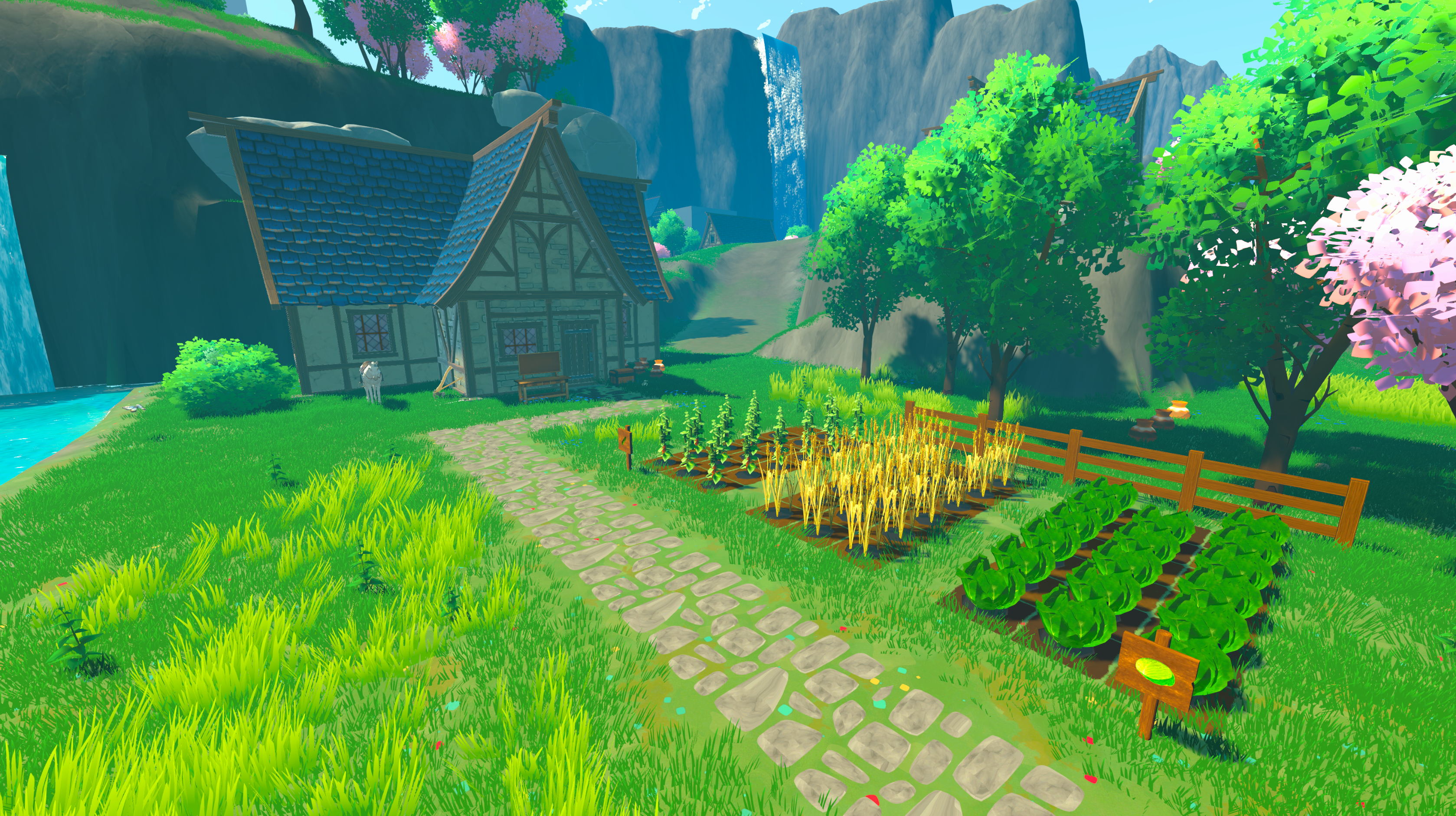 Dewlight Horizon homestead and garden screenshot.